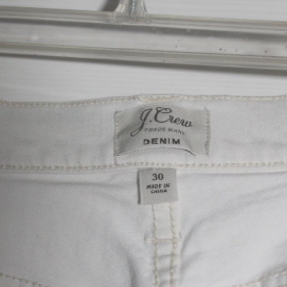 J Crew High rise exposed button fly white jeans sz 30 - Picture 13 of 15